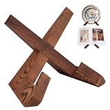 Wooden Cookbook Display Stand Holder - Adjustable, Foldable, Rustic Wood Design, Perfect for Kitchen Countertops, Tablets, Recipe Books, and Photos, Great Gift for Home Chefs and Cook Lovers