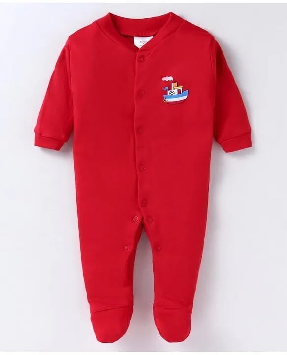 Image of New Born Baby 100% Cotton Rompers for Sleepsuits Jumpsuit Night Suits for Baby Boys & Girls |Onesies| Infant Clothes Pack of 3