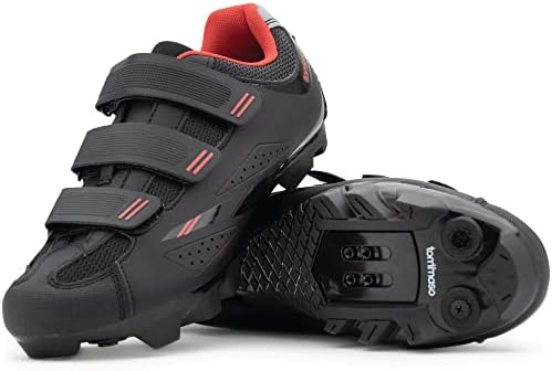Tommaso Terra 100 Womens Mountain Biking Shoes, Cycle Shoes for Women Indoor Cycling Shoes Women Shoes, Road Cycling SPD Compatible Shoe Cycling Bike Studio Trail MTB Air - No SPD Cleats - Red - 38