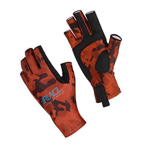 RUNCL Fishing Gloves, Fingerless Gloves, Sun Gloves - Stretch Fit, Breathable Ventilation, Sun