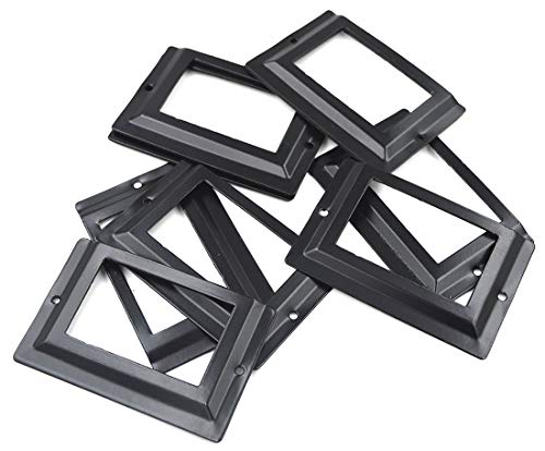 Socell 80X51Mm 16Pcs Office Library File Drawer Cabinet Card Tag Label Holder Metal Frame With Screws(Black) #TOP3