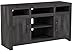 Signature Design by Ashley Mayflyn Large TV Stand with Fireplace Option Charcoal
