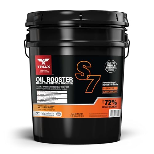 TRIAX S7 Nano Friction Modifier for Diesel and Gasoline Engines - 100% Synthetic - Esters Based (5 Gallon)