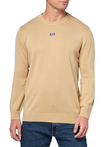 HUGO Men's Center Logo Cotton Knit Sweater