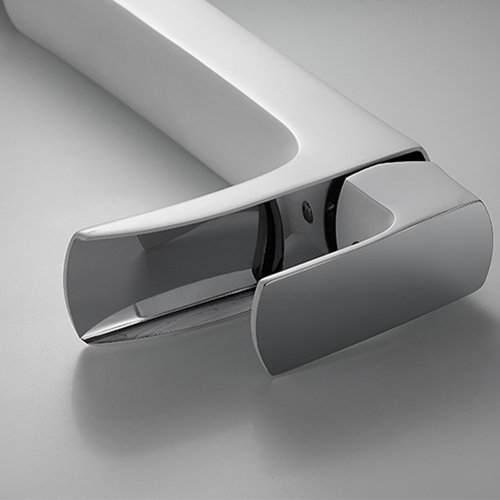 Grifo de cobre blanco estilo nórdico y cascada elegante para lavabo 5
