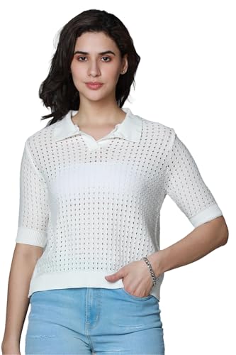 Image of HIGH STAR Women's Cotton Solid Regular Fit T-Shirt