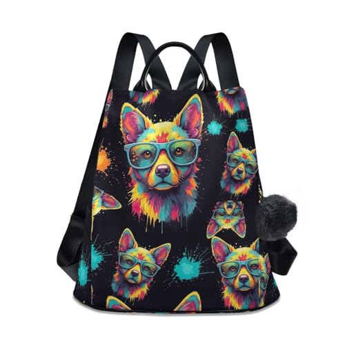 Sac à dos avec lunettes de chien anti-pickpocket grâce au zip dorsal
