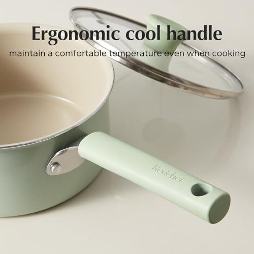 Redchef-Ceramic-Nonstick-Saucepan-with-Lid-25QT-Small-Cooking-Pot-Non-Toxic-Sauce-Pans-for-Kitchen-Cool-Handle-PFAS-Free-Compatible-with-All-Cooktops-Green Redchef Ceramic Nonstick Saucepan with Lid 25QT Small Cooking Pot Non Toxic Sauce Pans for Kitchen Cool Handle PFAS Free Compatible with All Cooktops Green