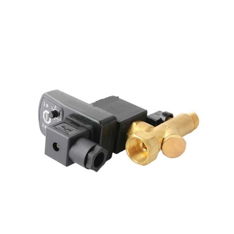 Válvula de drenaje electrónica G1/2 1,6 MPa SR-B-15, válvula solenoide de latón, 24 V CC, 220 V CA, purgador de compresor de aire(AC110V)