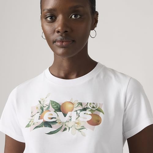 Levi's The Perfect Tee Orange Farm Bw Bright Wh – Ansicht 4