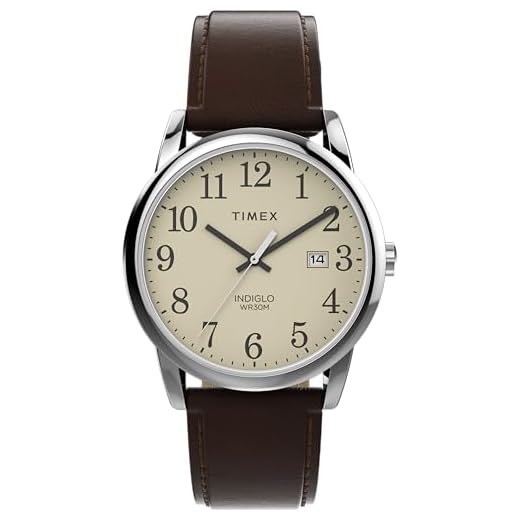 Timex Easy Reader, Reloj para Hombre, 38mm, con Correa de Cuero, Tw2V68700