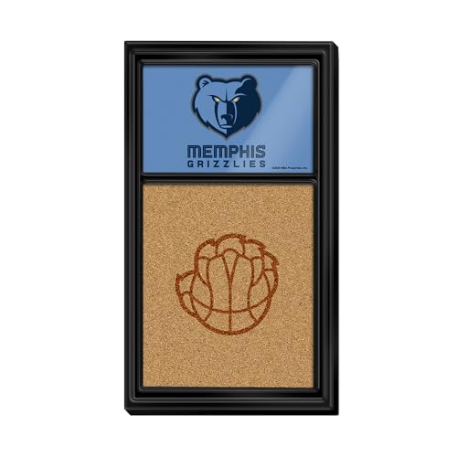 The Fan-Brand NBA Memphis Grizzlies: Secondary Logo - Cork Note Board- Sports Decor for Home, Game Room, Fan Cave & Garage - USA Made