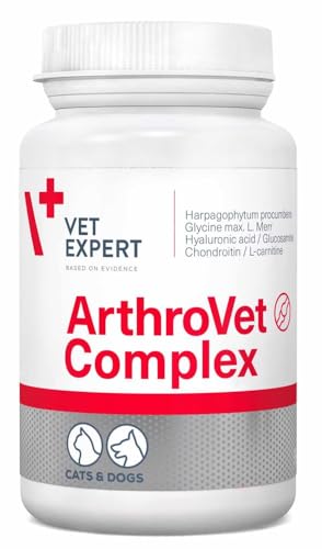 VETEXPERT ArthroVet Complex 60 Tabletten Ergänzungspräparat für Hunde und Katzen mit eingeschränkter Funktion von Gelenkknorpeln und Gelenken
