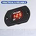 DaierTek Voltage Meter 12V Red Voltage Gauge Waterproof 12 Volt Gauge 24V 36V Digital Display Voltmeter for car Truck RV ATV Boat Marine