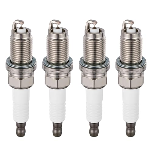 Image of 6714 Iridium Spark Plugs 4 Pack - Compatible with Acura CSX TSX RSX MDX RL TL, Compatible with Honda Civic Accord Element CR-V, 2002-2011 1.8L 2.0L 2.4L L4 Engine - Replaces 6714 Spark Plug