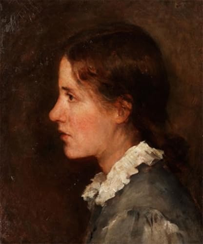 Portrait d'une jeune fille par Tito : grand tableau mural 60x90cm pour sublimer votre chambre