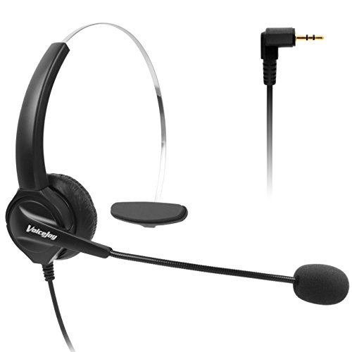 2.5mm Telephone Headset Monaural with Noise Canceling Mic for Cisco Linksys SPA Grandstream