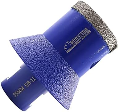 SHDIATOOL Diamond Drilling Core Bits 1-3/8 inch Chamfer Bits for Tile Porcelain Marble Ceramic Granite for 5/8"-11 Angle Grinder 35mm