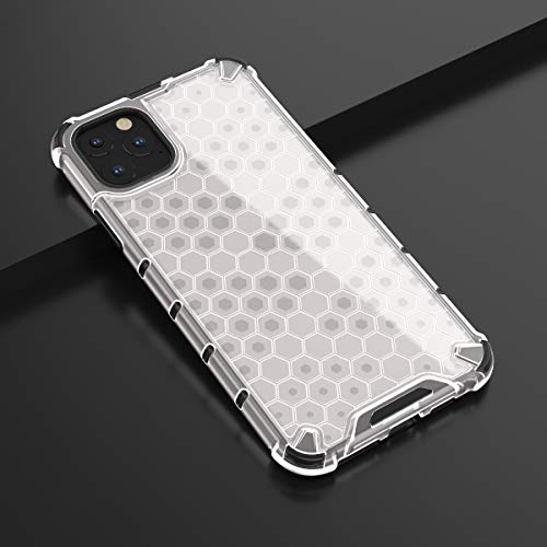 Image of Glasgow | for Apple iPhone 11 Pro Honeycomb Pattern Back Case Cover for Apple iPhone 11 Pro with 4 Bumper Corners and Military Grade Protection - Transparent