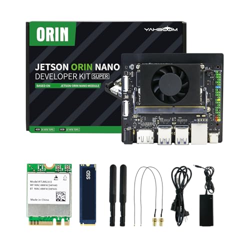 Image of Yahboom Jetson Orin Nano 4GB RAM 34Tops Development Board Kit Support Super with 256GB SSD, Wireless Network Card, Power Supply (Orin Nano 4GB SUB Developer Kit)