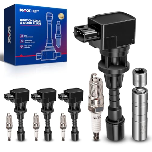 Image of KAX Ignition Coils & Spark Plugs Set Fit for Mazda 5 2006-2007 UF541 | (w /tool) 5 2006-2007 UF541