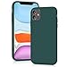 YATWIN Silicone Case for iPhone 11, Soft-Touch, Shockproof, DustProof, Antiskid Full Body Armour Phone Cover for Apple iPhone 11 - Dark Green