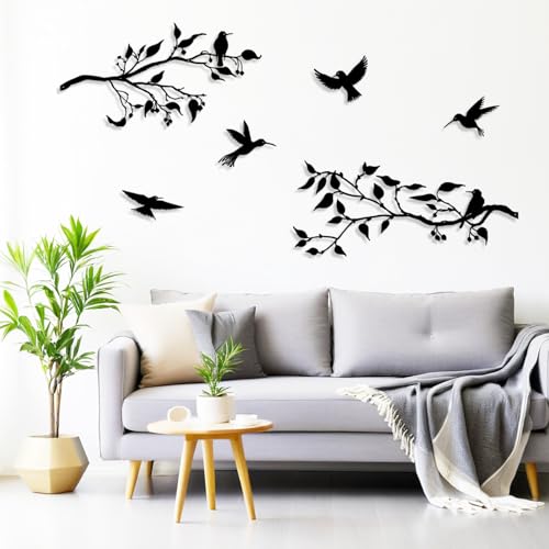 Harikikochuu Birds on Branch Wall Art