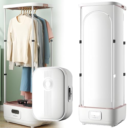 Collapsible 2-In-1 Steam Drying Machine: 900w Turbo Steam For Emergency Quick Drying Store 10kg Clothes Eliminate Odors & Wrinkles Save 80% Time