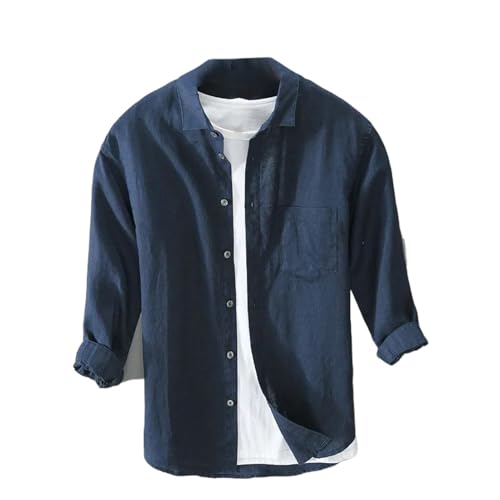 Chemise en lin hommes décontractée pour vos sorties en ville et moments de détente