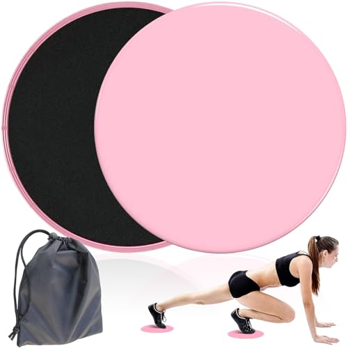 YIFLorine TANG Disque Sport Fitness,2 Pièces Core Sliders Disque Musculation Disques de Glisse à Double Face Disques de Glisse avec Sac de Transport pour...