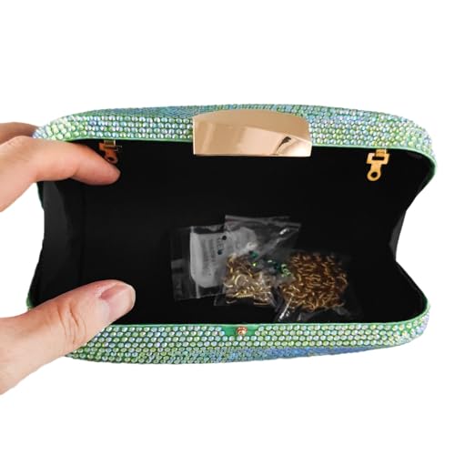 Image of Boutique De FGG Mini Rhinestone Clutch Purses for Women Formal, Luxury Crystal Clutch Evening Handbags, Party Dinner Purse