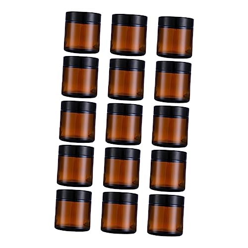 Homoyoyo 15Piezas Botella de Crema Vacía de Vidrio Recipientes Recargables para Cosméticos Diseño Compacto y para Productos de Cuidado Personal y