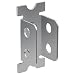Allspace 2 Piece Vertical Standard Connectors for Pegboard Wall Mount System, Closet, Garage Utility Organization Accessories -450036-21,Silver