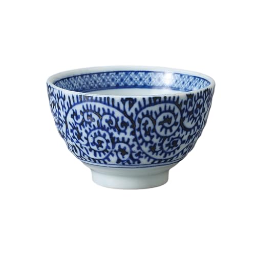 エールネット(Ale-net) 湯呑 煎茶碗 千茶碗 9×5.5cm 190cc たこ唐草煎茶 食洗機対応 電子レンジ対応 美濃焼 日本製