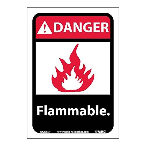 Panneau Flammable National Marker DGA15RB danger en plastique rigide 35x25 cm