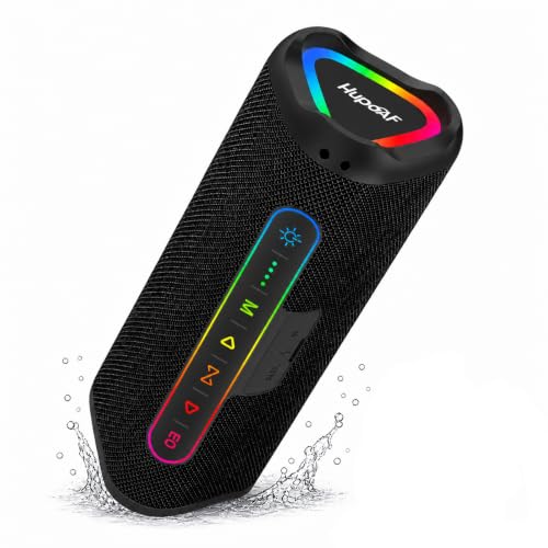 Image of Hupoaf Magnetic Bluetooth Speaker for Golf Cart, Outdoor Portable Speakers | 24H Playtime, IPX7 Waterproof, Strong Magnet for Golf Car, Loud Stereo Sound, Bike, Camping, Party, Beach, Gifts for Men