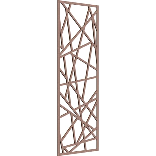 Image of Conway Decorative Pierced Fretwork Wood Wall Panels, 27 3 /8 inchW x 69 3 /8 inchH x 3 /8 inchT, Walnut