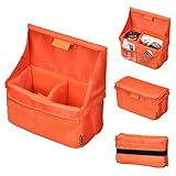 ハクバ HAKUBA フォールディングインナーソフトボックス B オレンジ インナーバッグ ソフトバッグ カメラバッグ ガジェットケース 中仕切り付 取り外し可能なふた付き 未使用時は折り畳み可能 KCS-38BOR 4977187336566