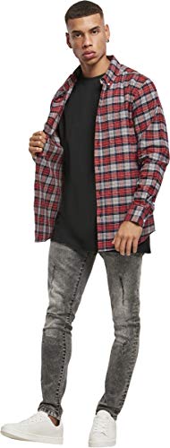 Urban Classics Plaid cotone Camicia da Uomo