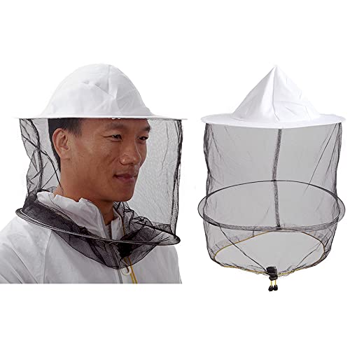 ZffXH 2/6 Sombreros Redondos de apicultores de Apicultura con Red de Velo/Gorra de mosquitero con Malla