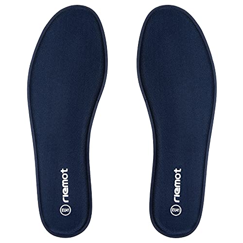 riemot Plantillas Memory Foam para Zapatos de Hombre y Mujer, Plantillas para Zapatillas Botas, Cómodas y Amortiguación para Trabajo, Deportes, Caminar, Senderismo, M-Navy EU 44