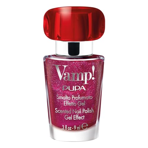 Pupa Vamp Esmalte Perfumado Efecto Gel 219 Fiesta Fucsia en lata de metal