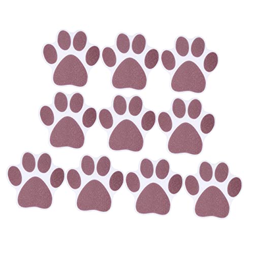 IWOWHERO 10Pcs Slip Bathtub Stickers Dog Paw Design Self Adhesive Non Slip Decals for Bathroom Kitchen Pool Corridor Safety Prevention for Slippery Surfaces