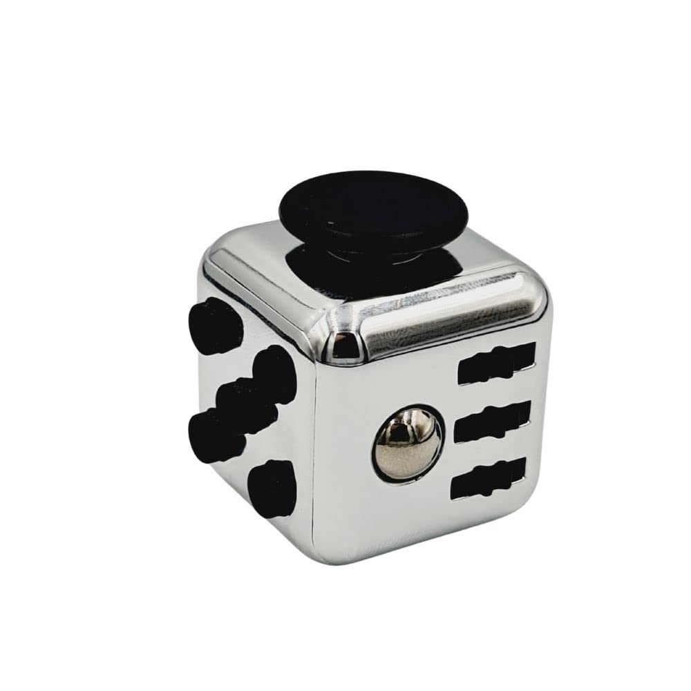 Mini fidget cube silver toy finger toys fun stress reliever 3.3cm hand spinner antistress cube for kids and adults