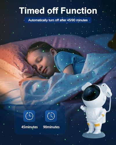 Image of Toyshine Astronaut Space Galaxy Star Projector with Remote and Timer Night Light 360 Adjustable Projection Room Decor for Kids and Adults