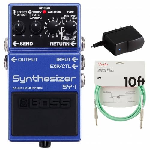 BOSS/SY-1 Synthesizer シンセサイザー 純正アダプターPSA-100S2+ケーブル(Surf Green/3m) 同時購入セット
