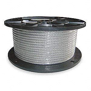 Vinyl Coated Stainless Steel Cable 304 Wire Rope 7x19 Stand Core, Clear, 3/16 Bare OD, 1/4 Coated OD (250 FT Reel)