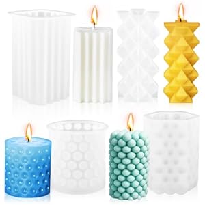 Fonyet KZF01 Kerzenformen Silikon 4 Stück