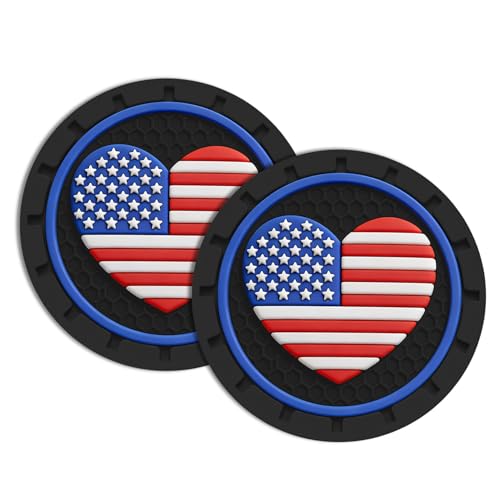 Portavasos para Carro 2PCS con Diseño Bandera Americana miniatura 1