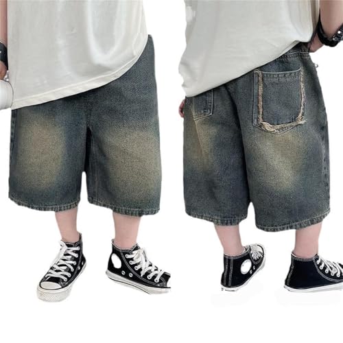 Jeans garçon confortable pour hanches larges style cargo 16 ans - 2
